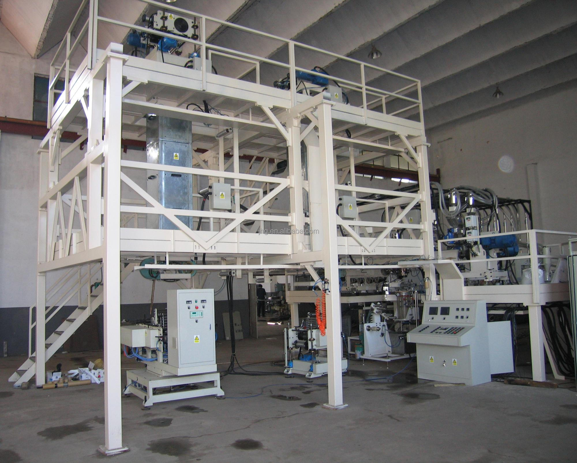 EXILIM LDPE LLDPE PA Canite Film Plastic Isicium Processus Casing Line