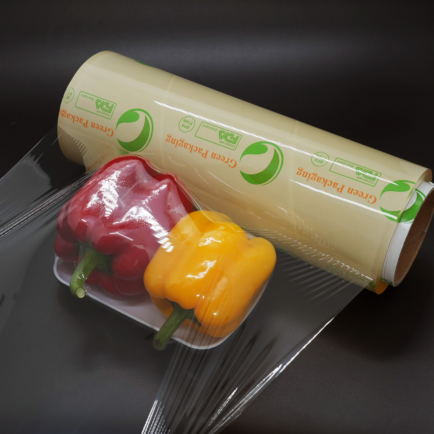 Cibus Magnum Grade PVC Cingunt film cum dromonem Box - C% BPA-Free coquina AMICTORIUM pro Freshness