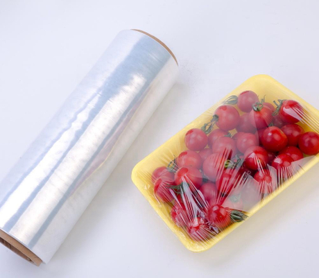 Custom Printed Food Grade PE Cling Film, FDA EU Approved Food Stretch Wrap Film For Food Packaging