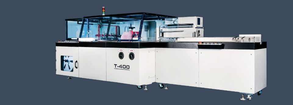 T-400/T-500 EXILIM Automatic Verticalis Film Shrink involuti sarcina Machina Film Caloris Shrink Packaging Machina