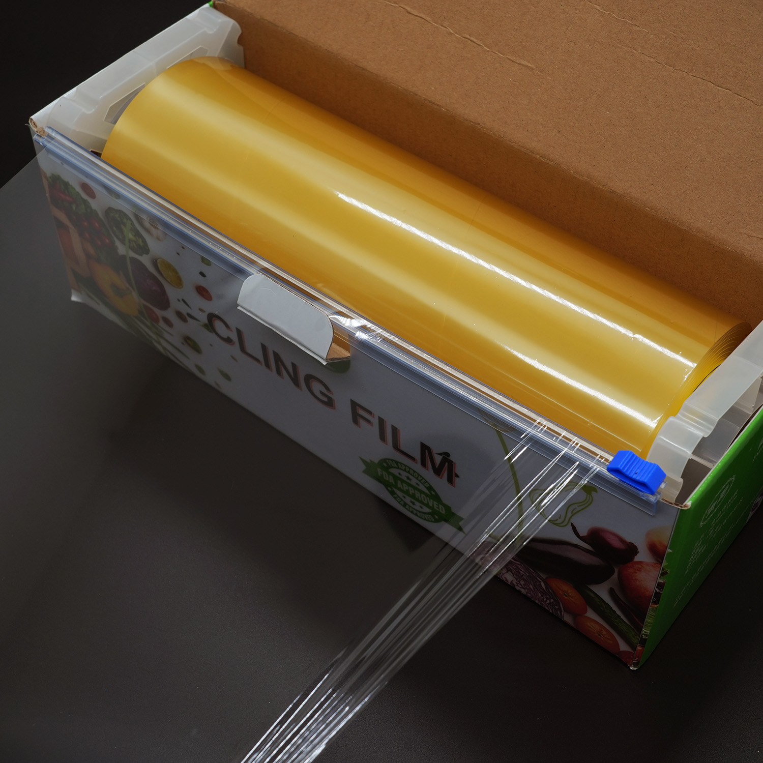 Cibus Magnum Grade PVC Cingunt film cum dromonem Box - C% BPA-Free coquina AMICTORIUM pro Freshness