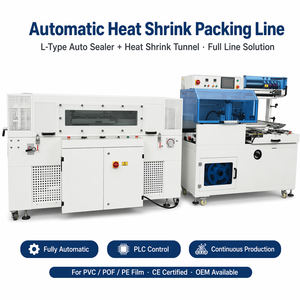 L-Bar Sealer Automatic Caloris Shrink AMICTORIUM Machina pro POF PVC Plastic Film Packaging