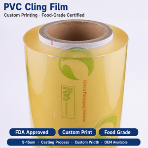 Manufacturer Food Grade PVC Food Porrige Cinge Film Jumbo Roll Supermarket Nova custodiens Packaging AMICTORIUM Film