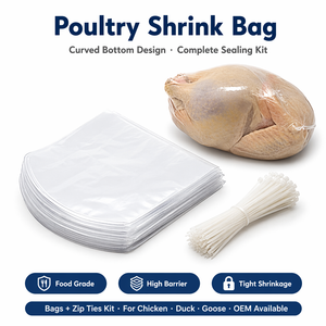 Custom Printing Pullus Shrink AMICTORIUM Sacculos Vaccum Shrink pera ad Packaging Quid Pullus
