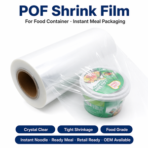Centrum insertis Polyolefin Calorem Shrink film pro Food Packaging High Transparens POF Shrink involuti Film