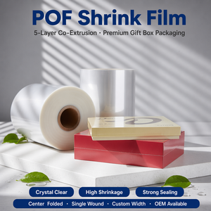 45 gauge Transparens Polyolefin Calor Shrink involuens film Food Grade enim Product Packaging