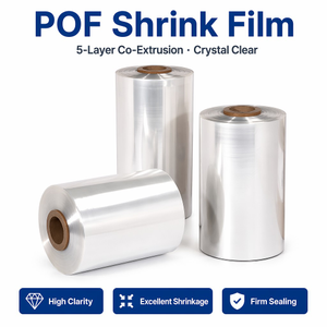 Food Grade Crosslinked POF Shrink film Custom Typis High DECREMENTUM Polyolefin Calor Shrink AMICTORIUM film pro Food Potus Generalia bona exteriora Packaging