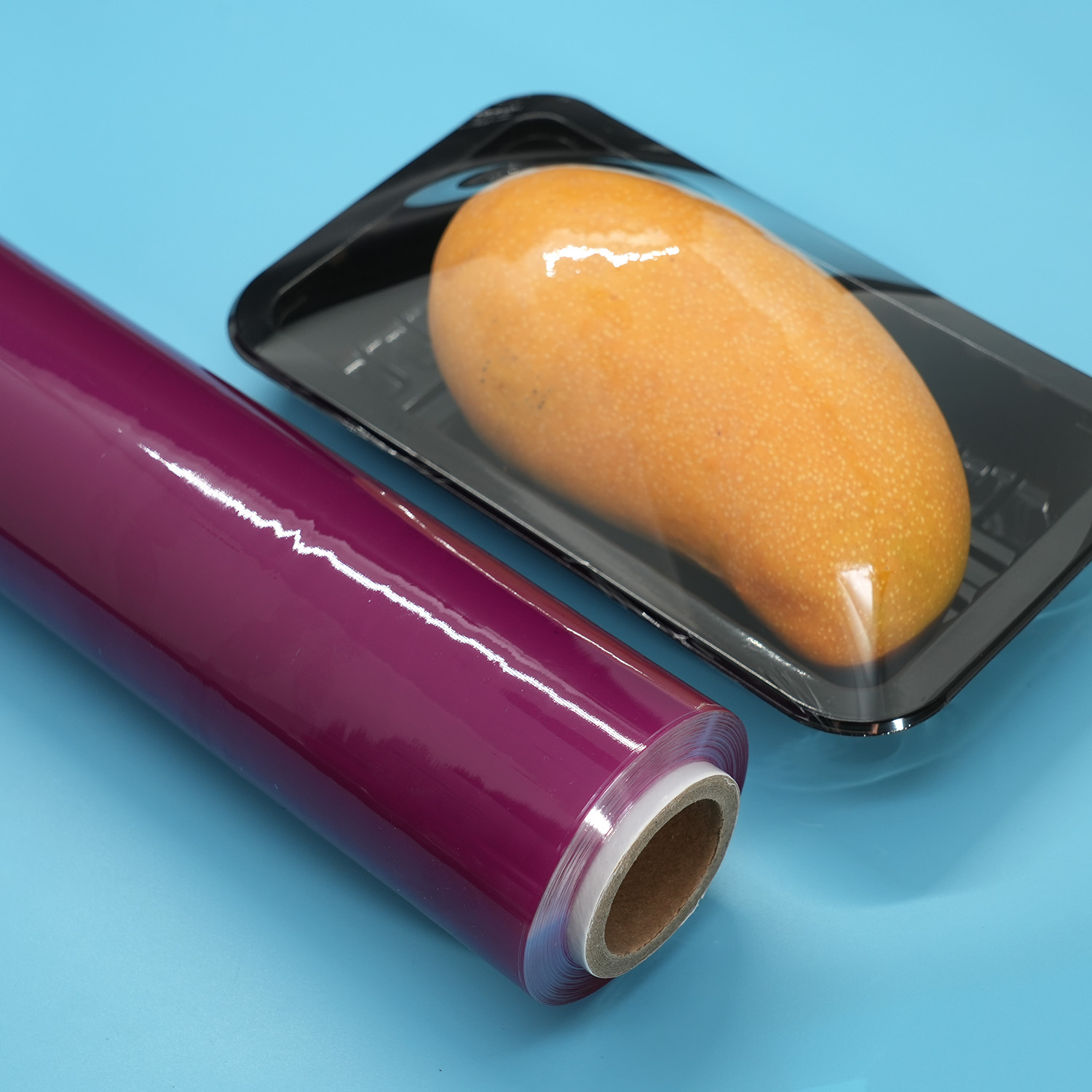 Purpura Color mollis Anti Caligo PVC Food Extendam film Cinge Film Jumbo Roll pro Food Packaging
